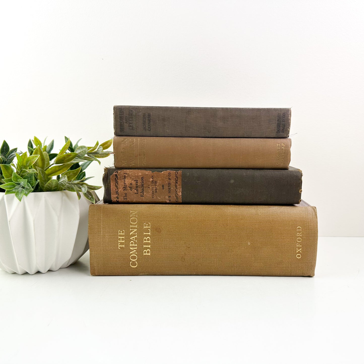 Purple and Brown Stack of Books