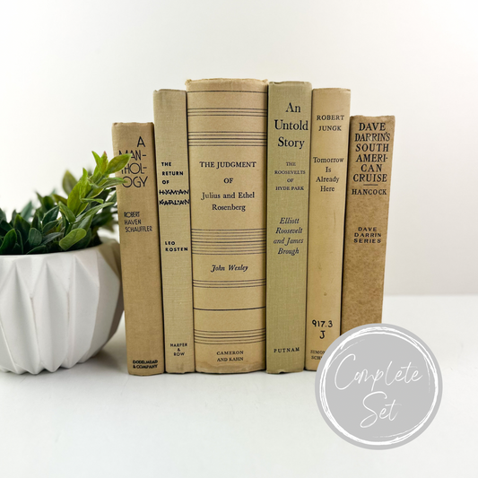 Cream and Blue Staging Books