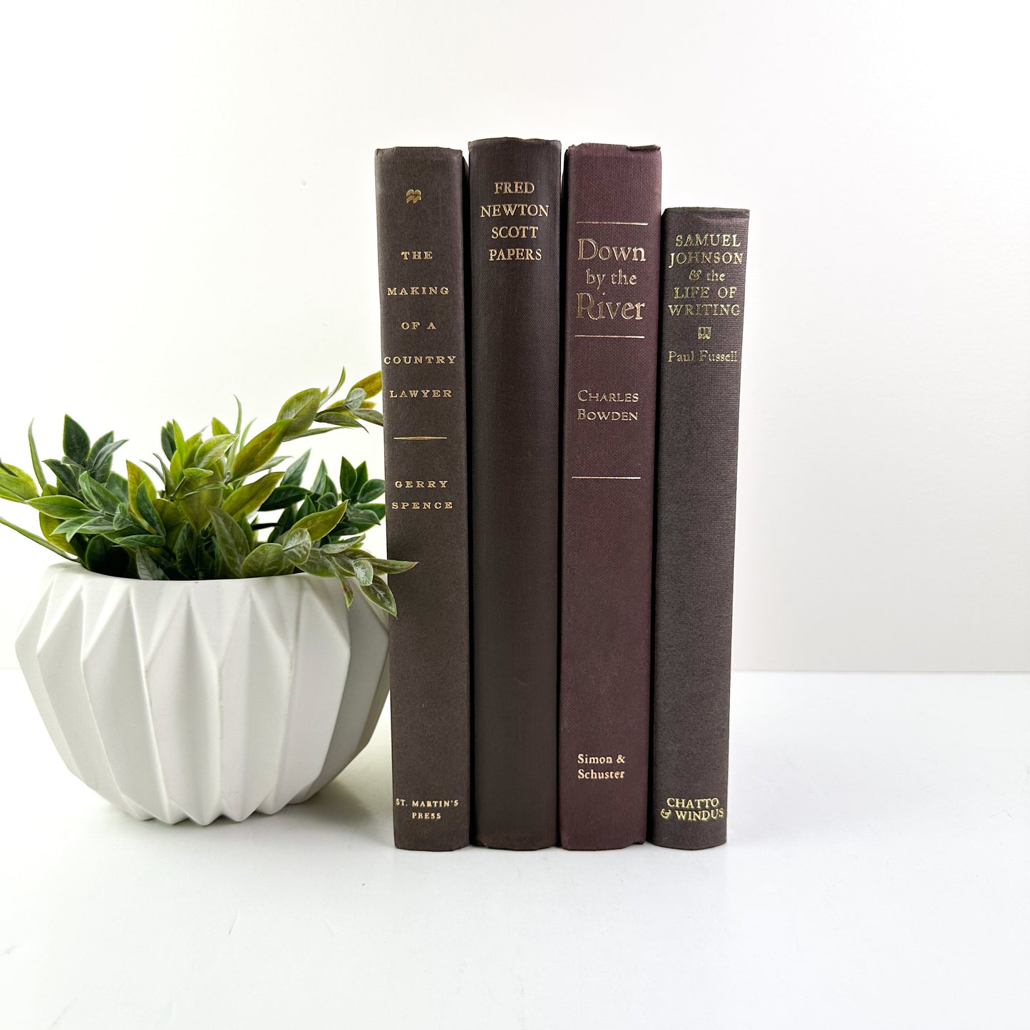 Classic Brown Books for Home Staging