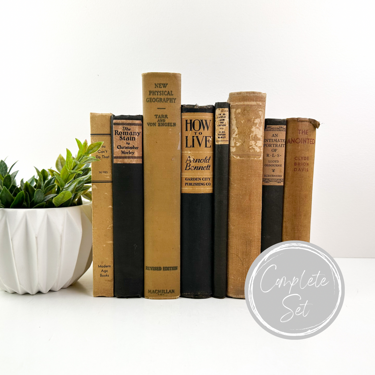 Black and Brown Books for Mantle Decor