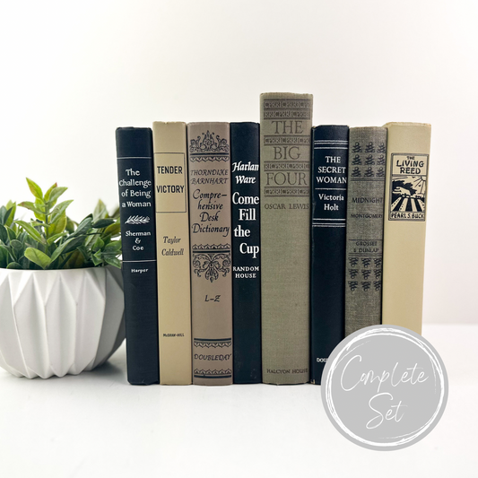 Neutral Decorative Books for Shelf Design Accents