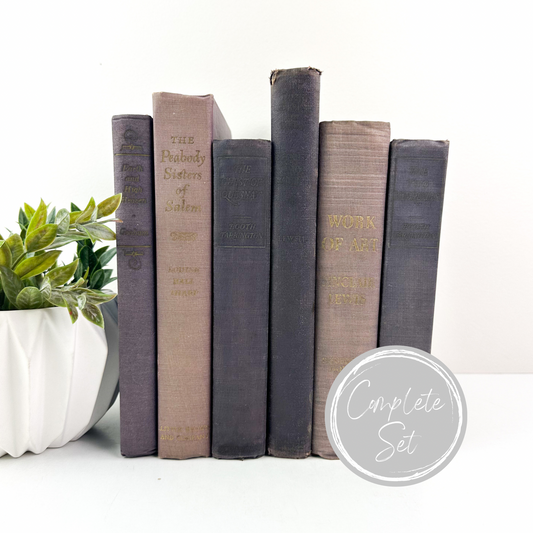 Vintage Purple Shelf Decor