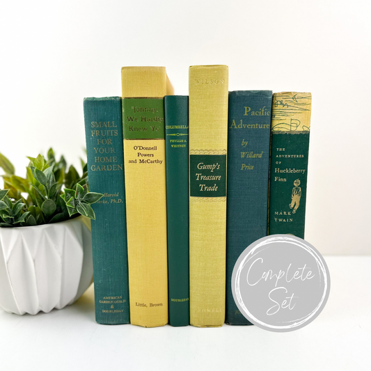 Yellow and Green Decorative Book Set