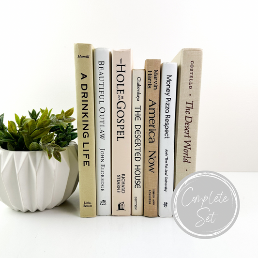 Cream Bookshelf Decor