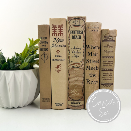 Classic Cream Decorative Books for Decor