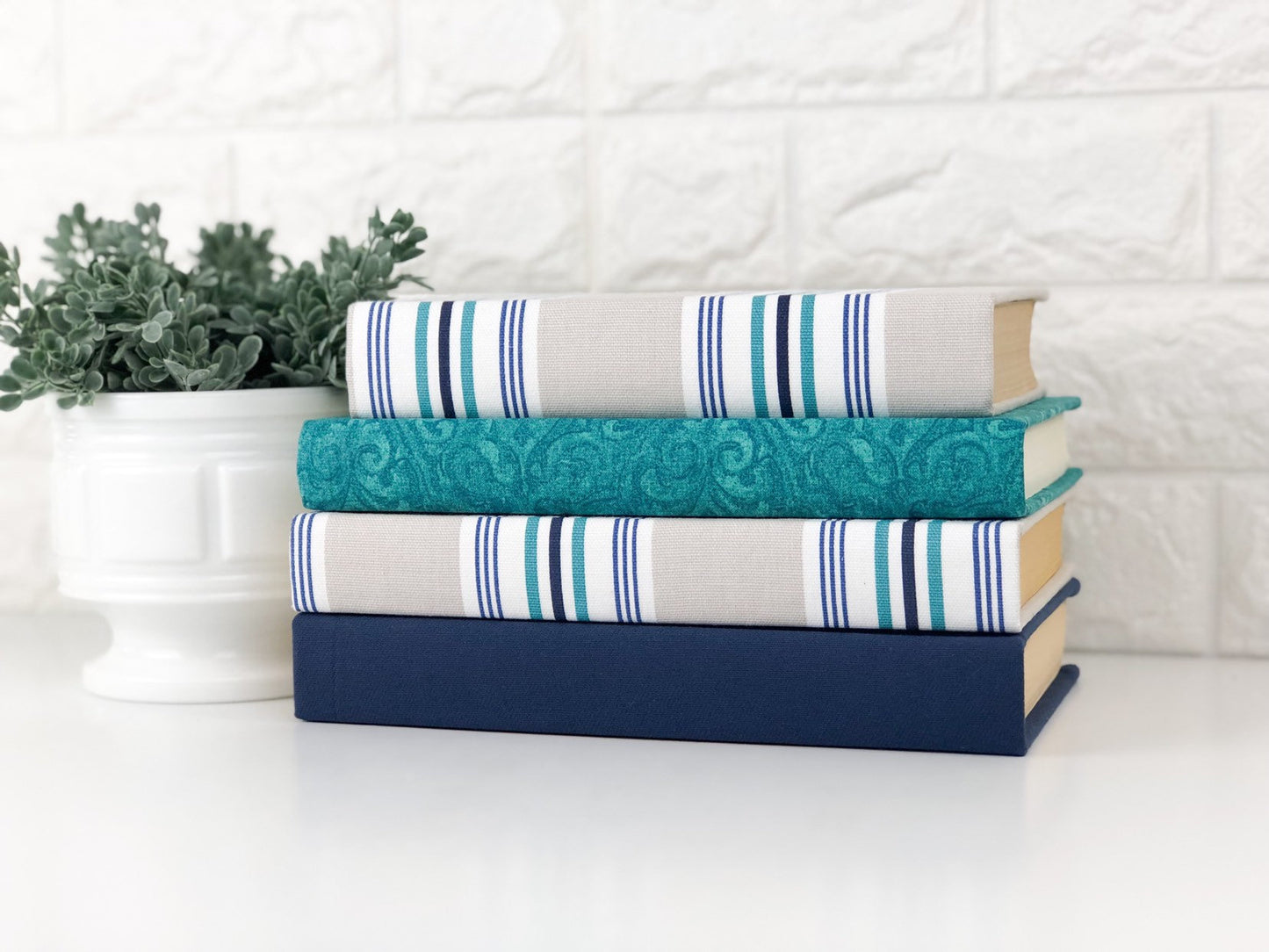 Turquoise Book Set of Home Decor