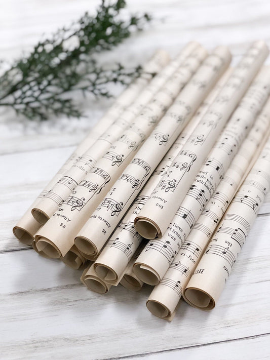 Vintage Music Sheets Rolled / Scroll
