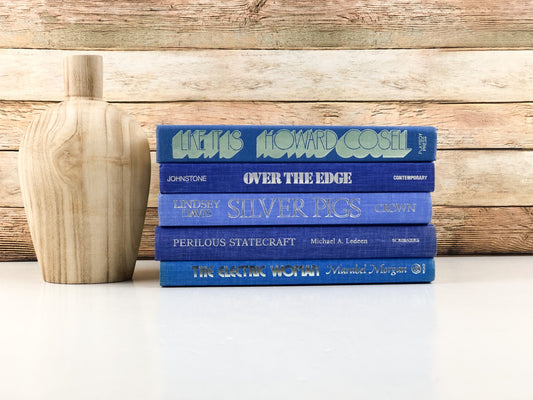 Royal Blue Shelf Decor