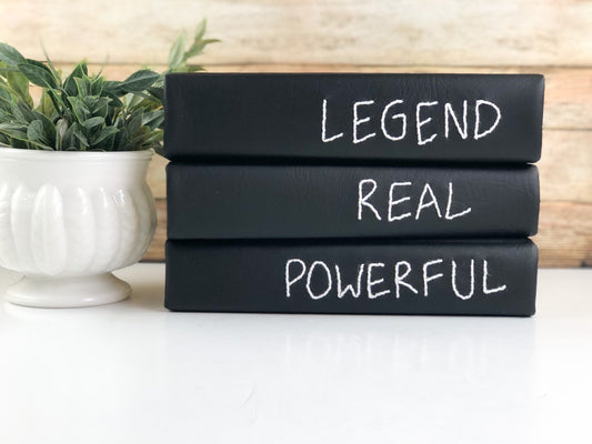 Embroidered Inspirational Books / Home Decor / Shelf Decor