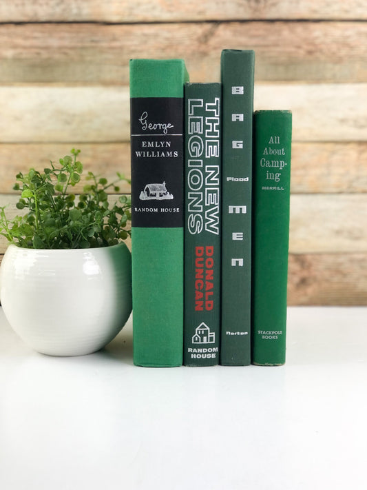 Green Modern Books for Shelf Decor