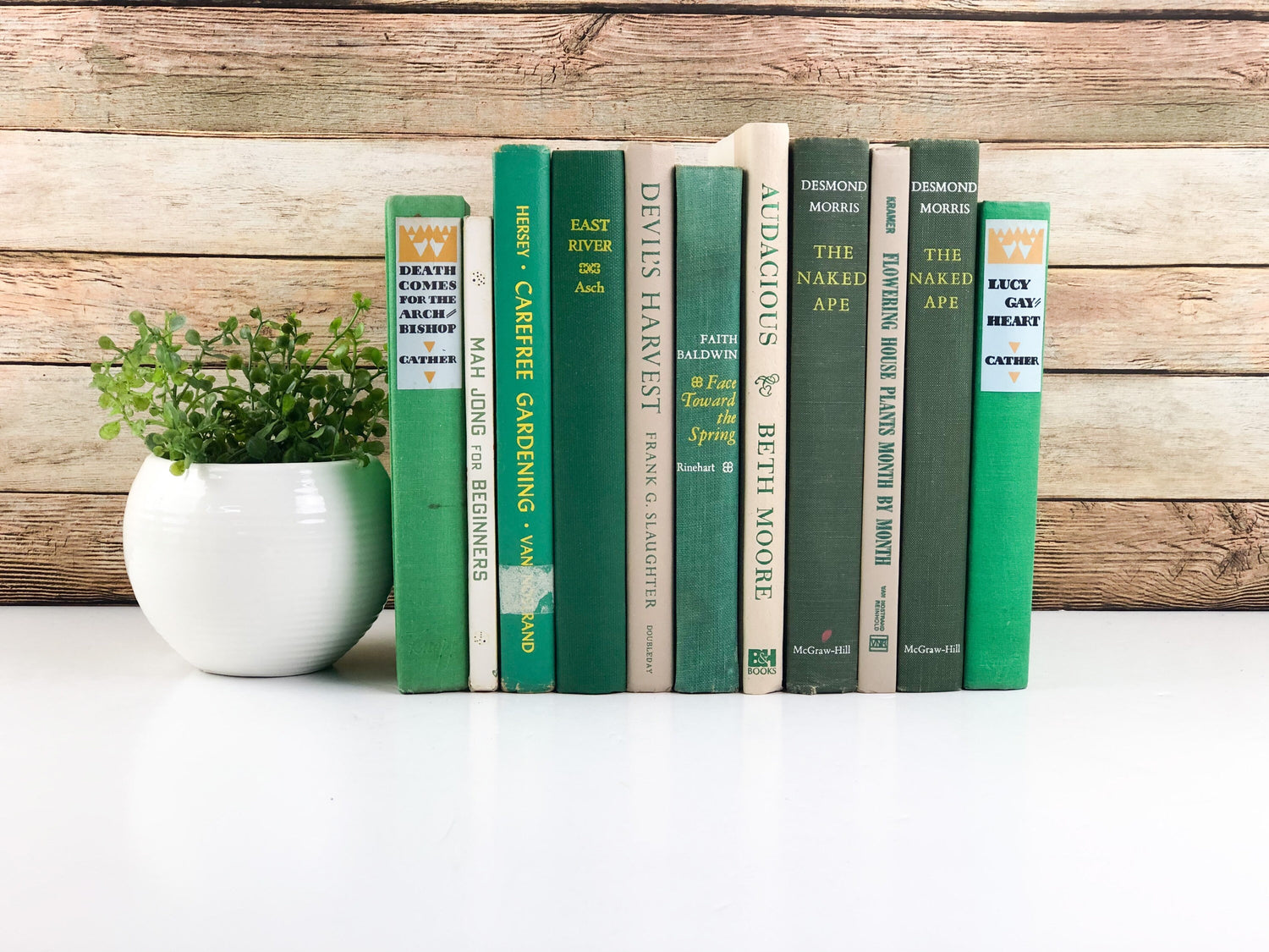 Green and Yellow Stack of Books