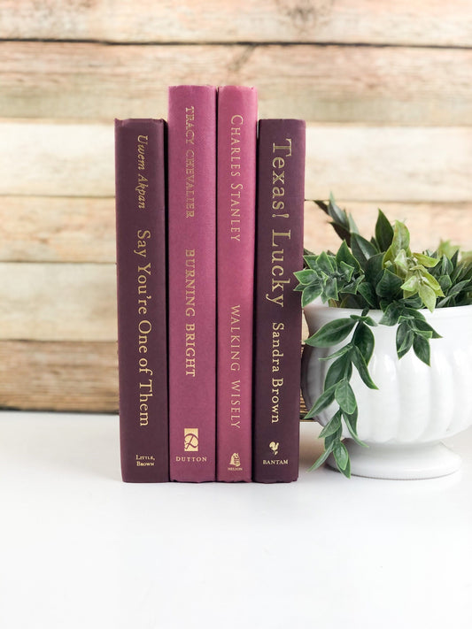Maroon Book Decor