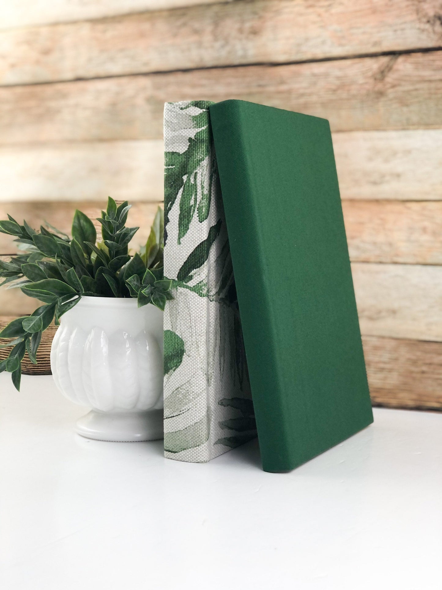 Green Shelf Decor / Decorative Book Set