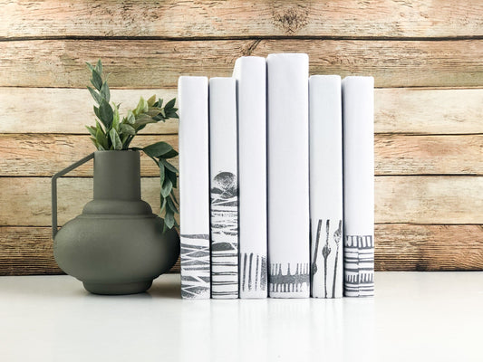 Modern Home Decor / Fabric Covered Books