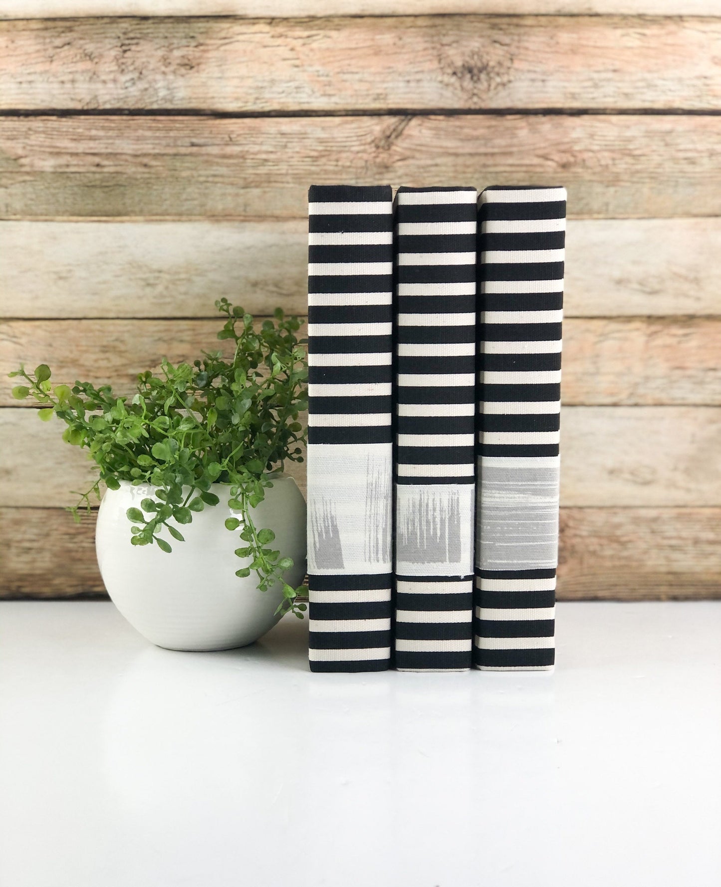 Fabric Decorative Books / Black and White
