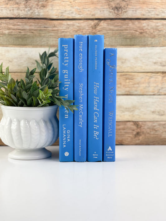 Light Blue Mantel Decor