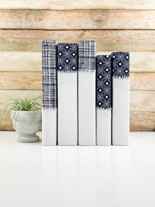 Blue Shelf Decor / Blue and White Home Decor