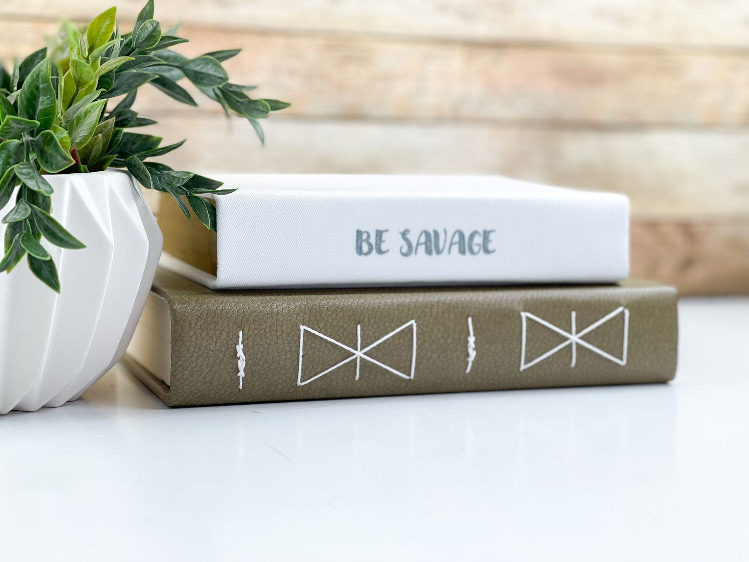 Be Savage Embroidered Decorative Books