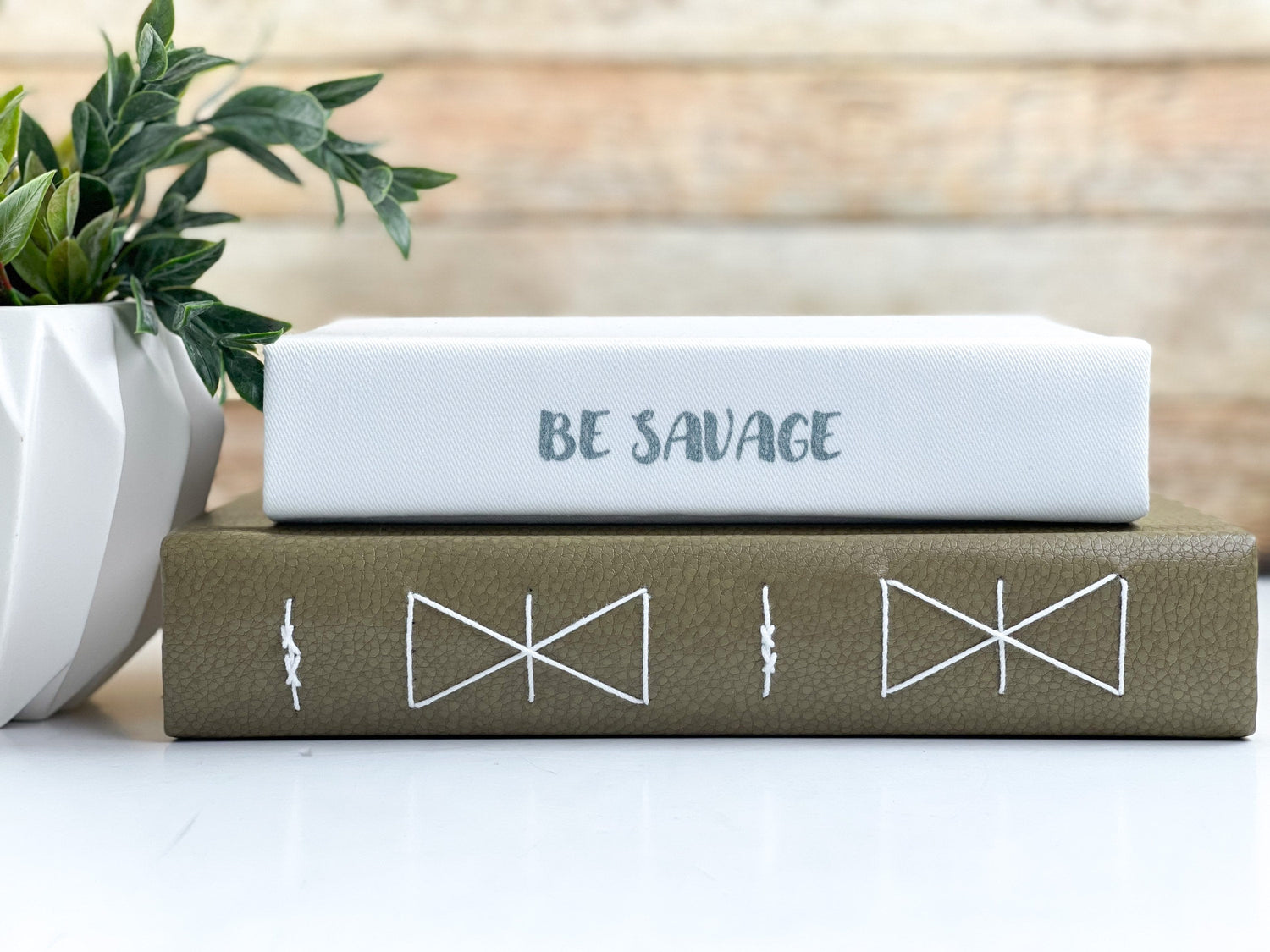 Be Savage Embroidered Decorative Books