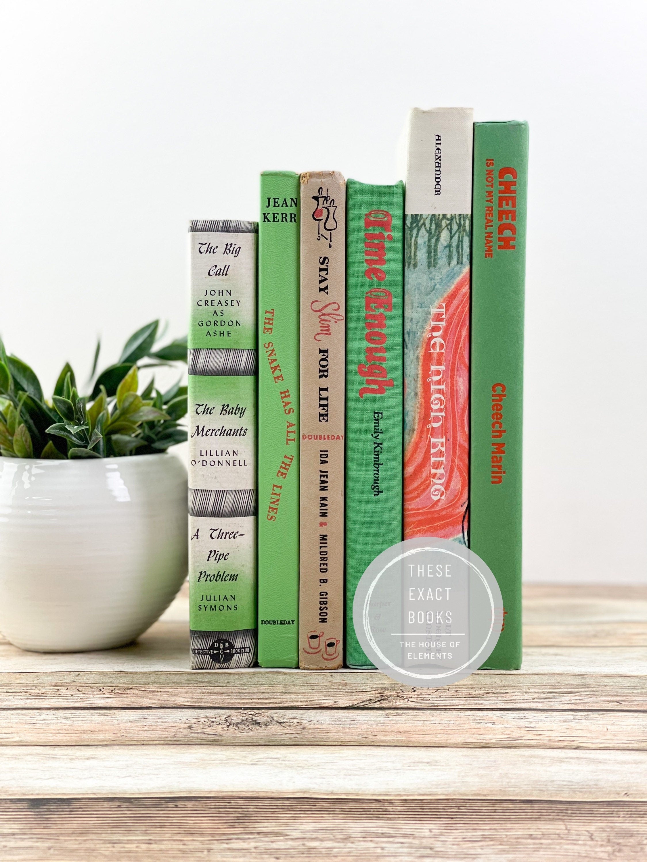 Green and Orange Decorative Books – Elements