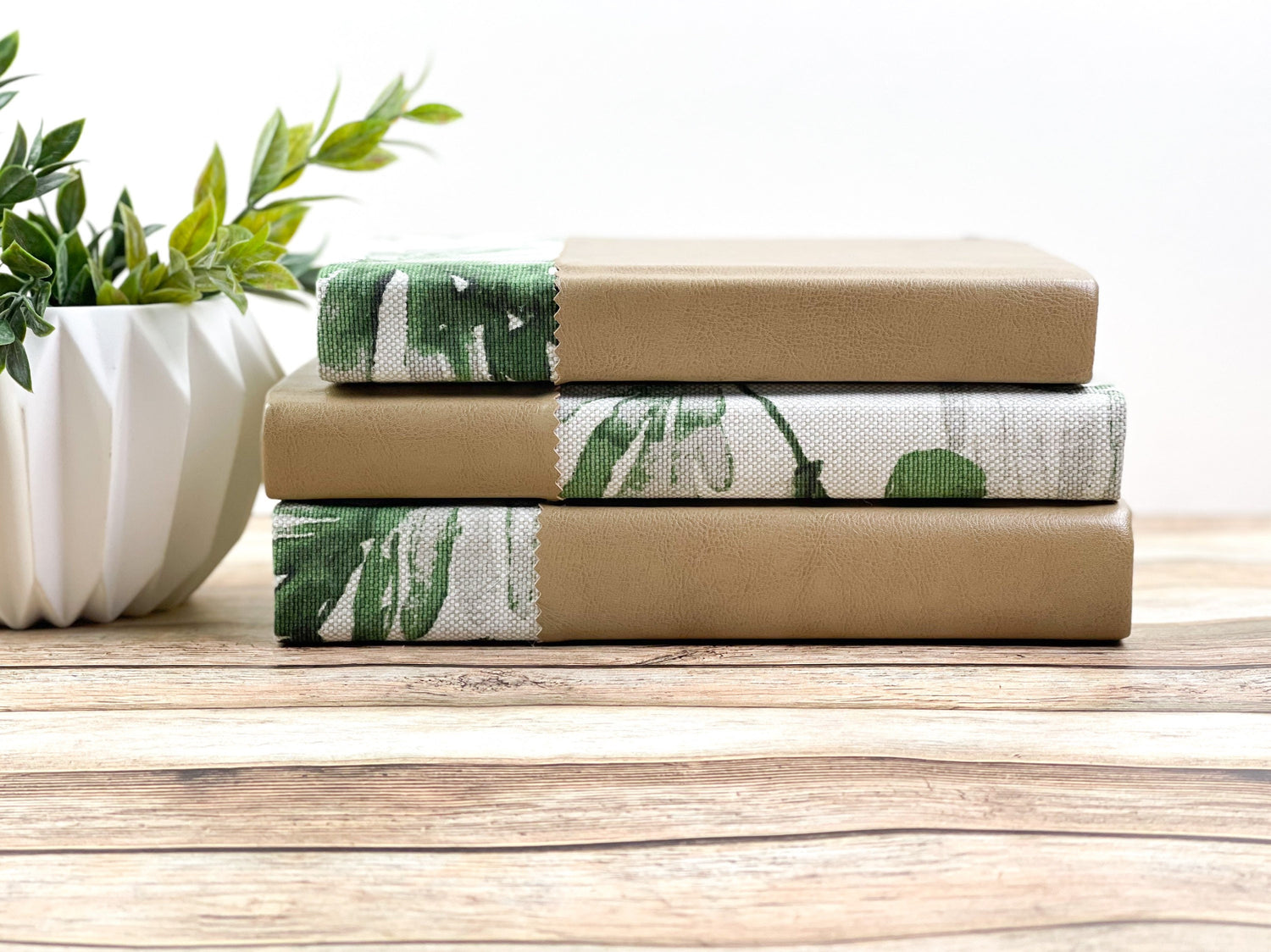 Green and Brown Books for Shelf Decor