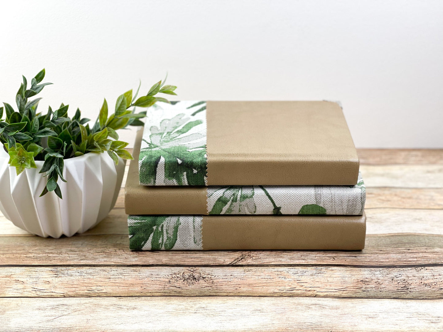 Green and Brown Books for Shelf Decor