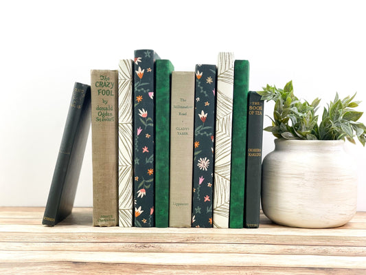 Green Decorative Books for Home Decor