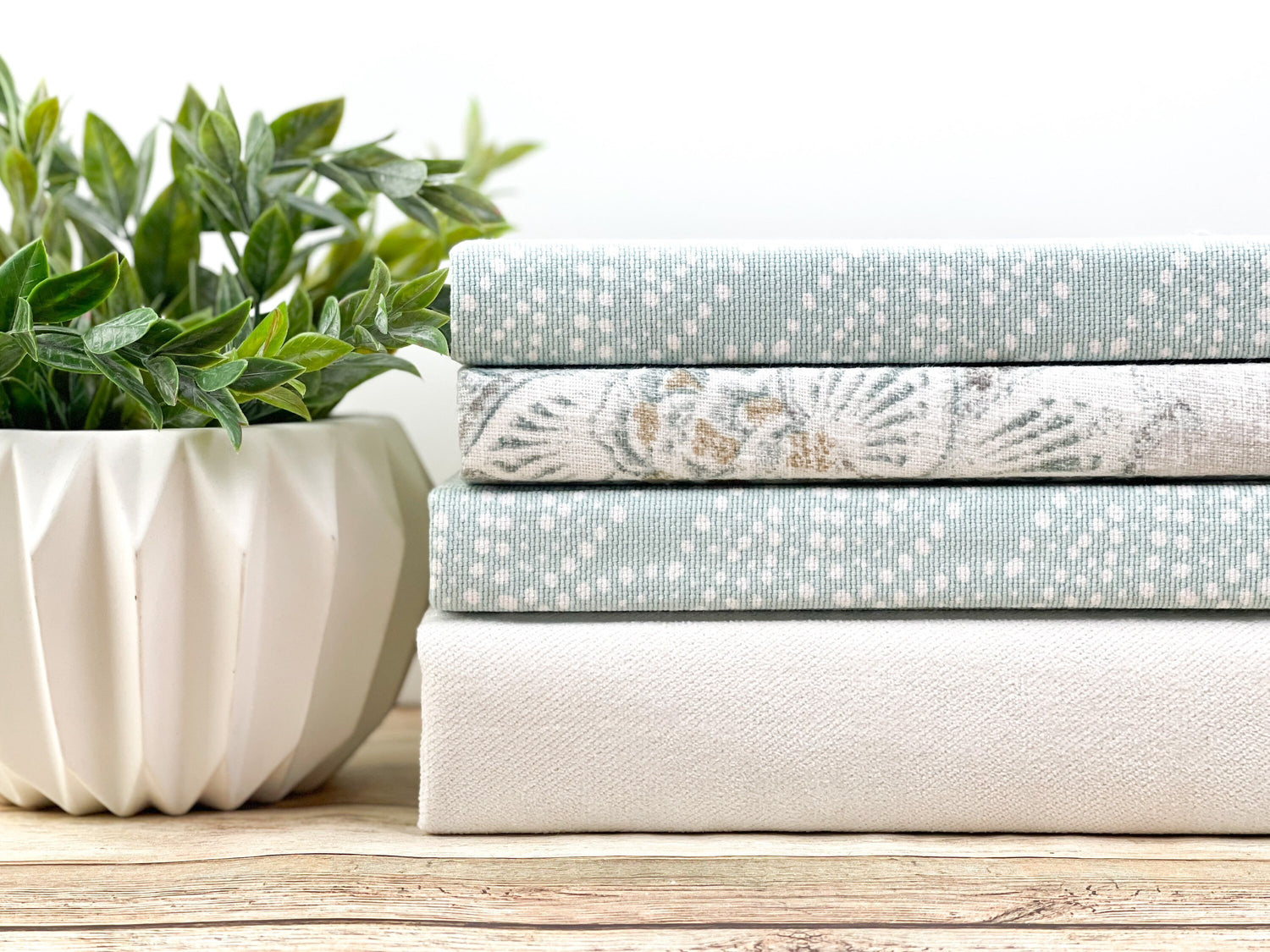 Linen Covered Books for Home Decorative