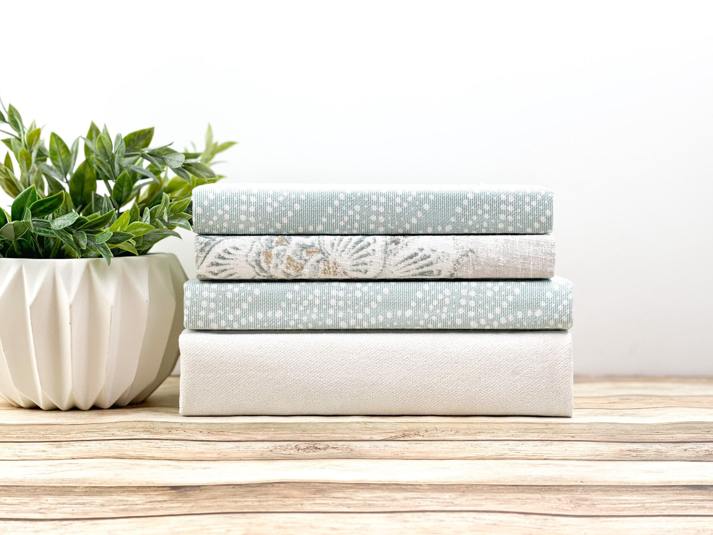 Linen Covered Books for Home Decorative