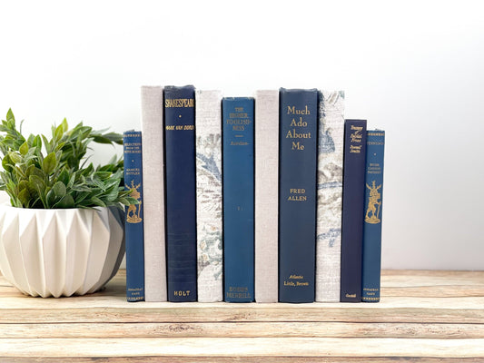Blue Decorative Books for Home Decor