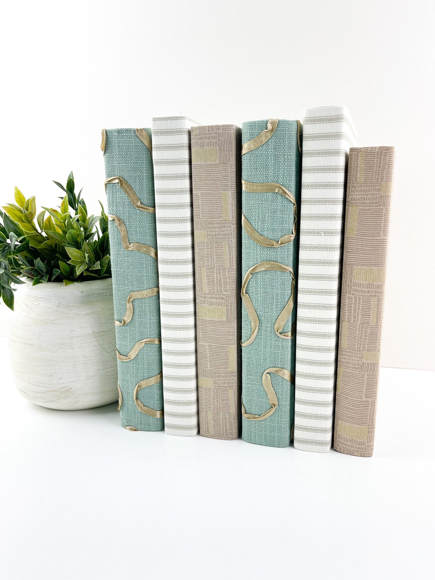 Green and Cream Decorative Books
