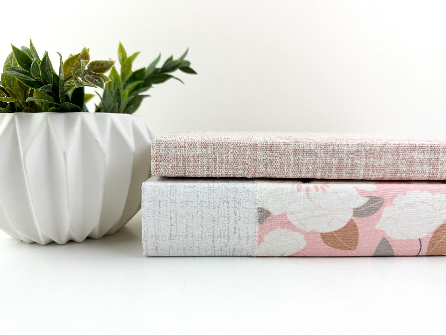 Pink Fabric Covered Books