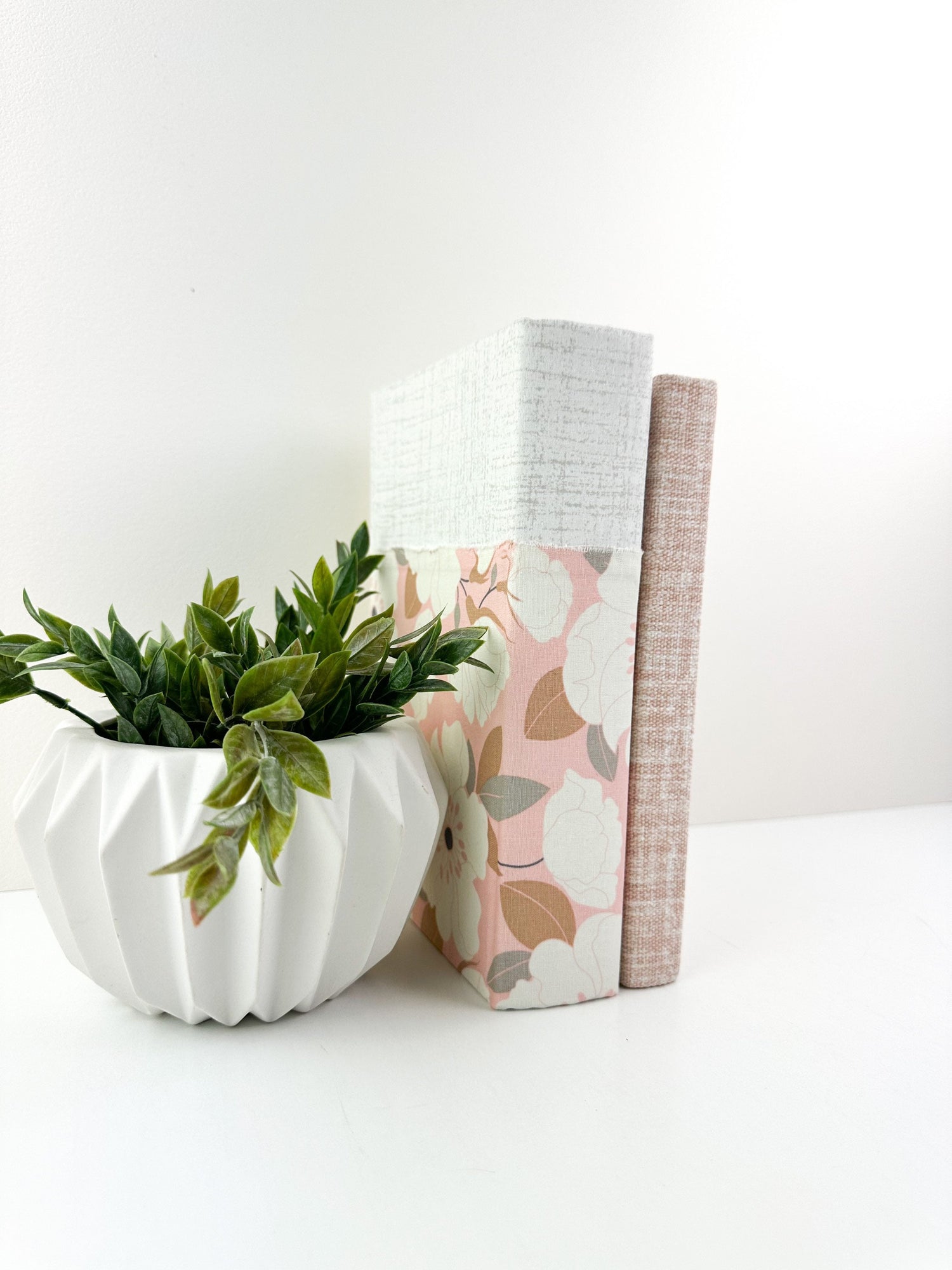 Pink Fabric Covered Books