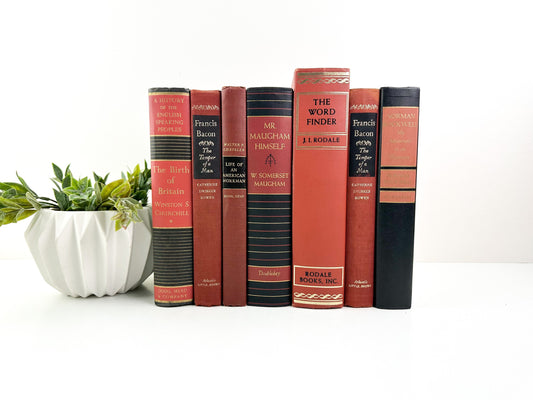 Red and Black Book Decor