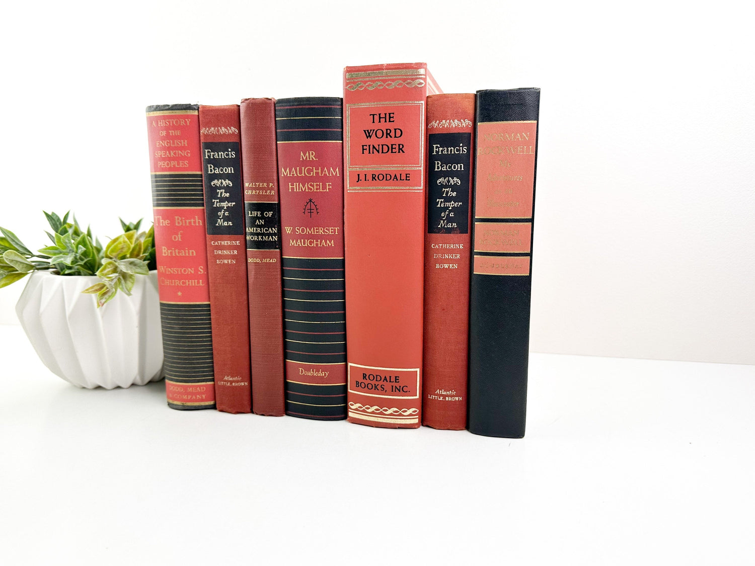 Red and Black Book Decor