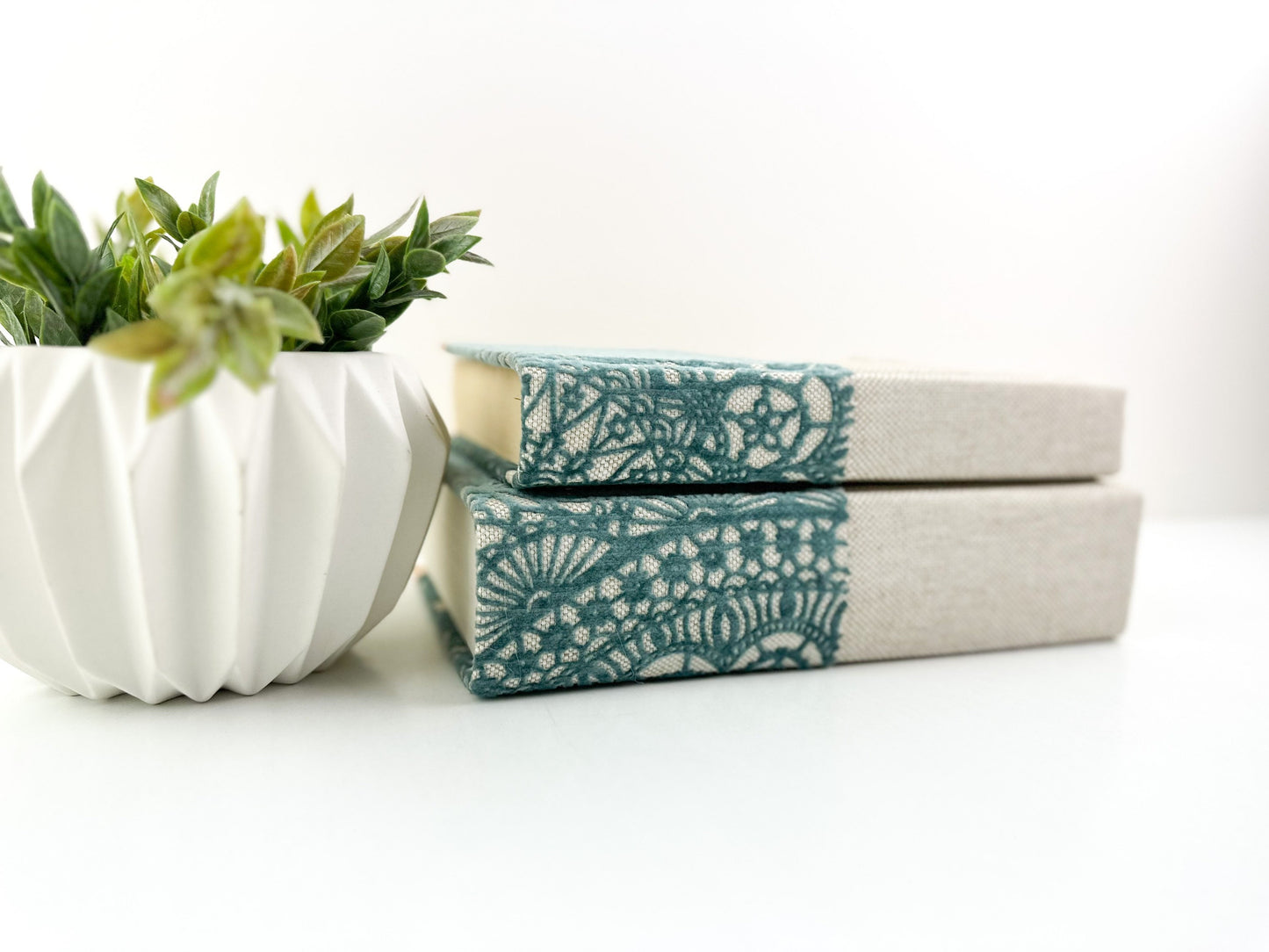 Fabric Covered Books for Home Decor