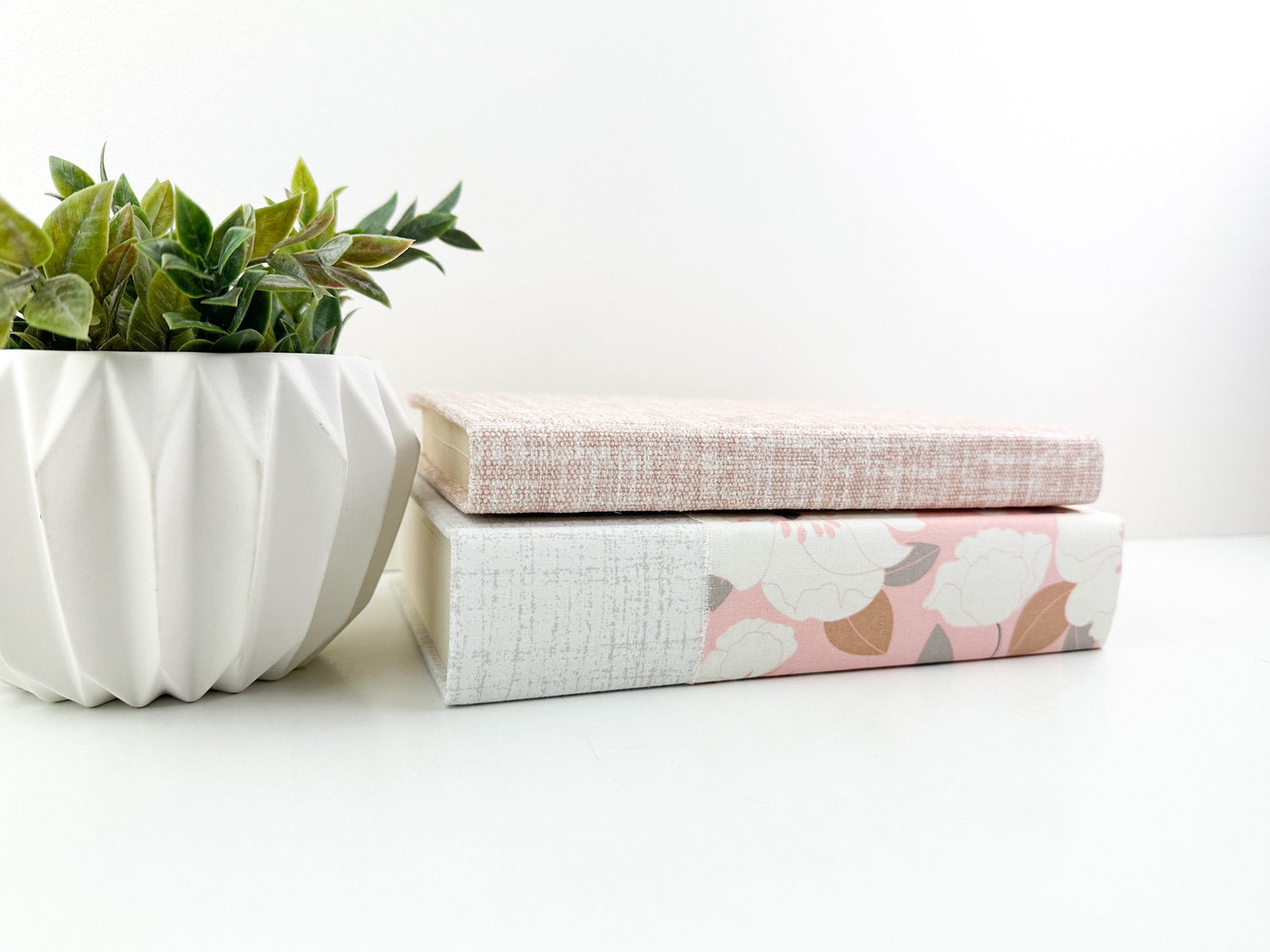 Pink Fabric Covered Books