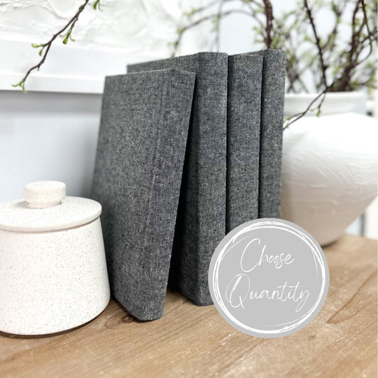 Linen Covered Decorative Books for Shelf Decor