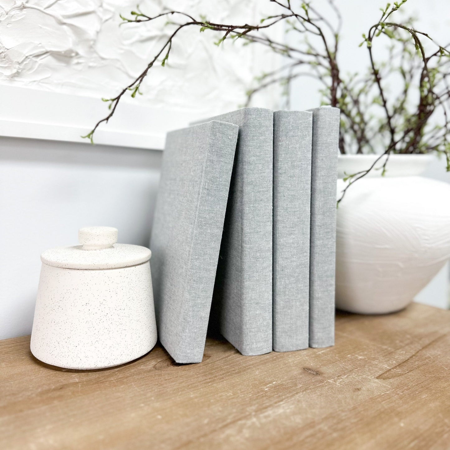 Light Gray Decorative Books for Home Decor