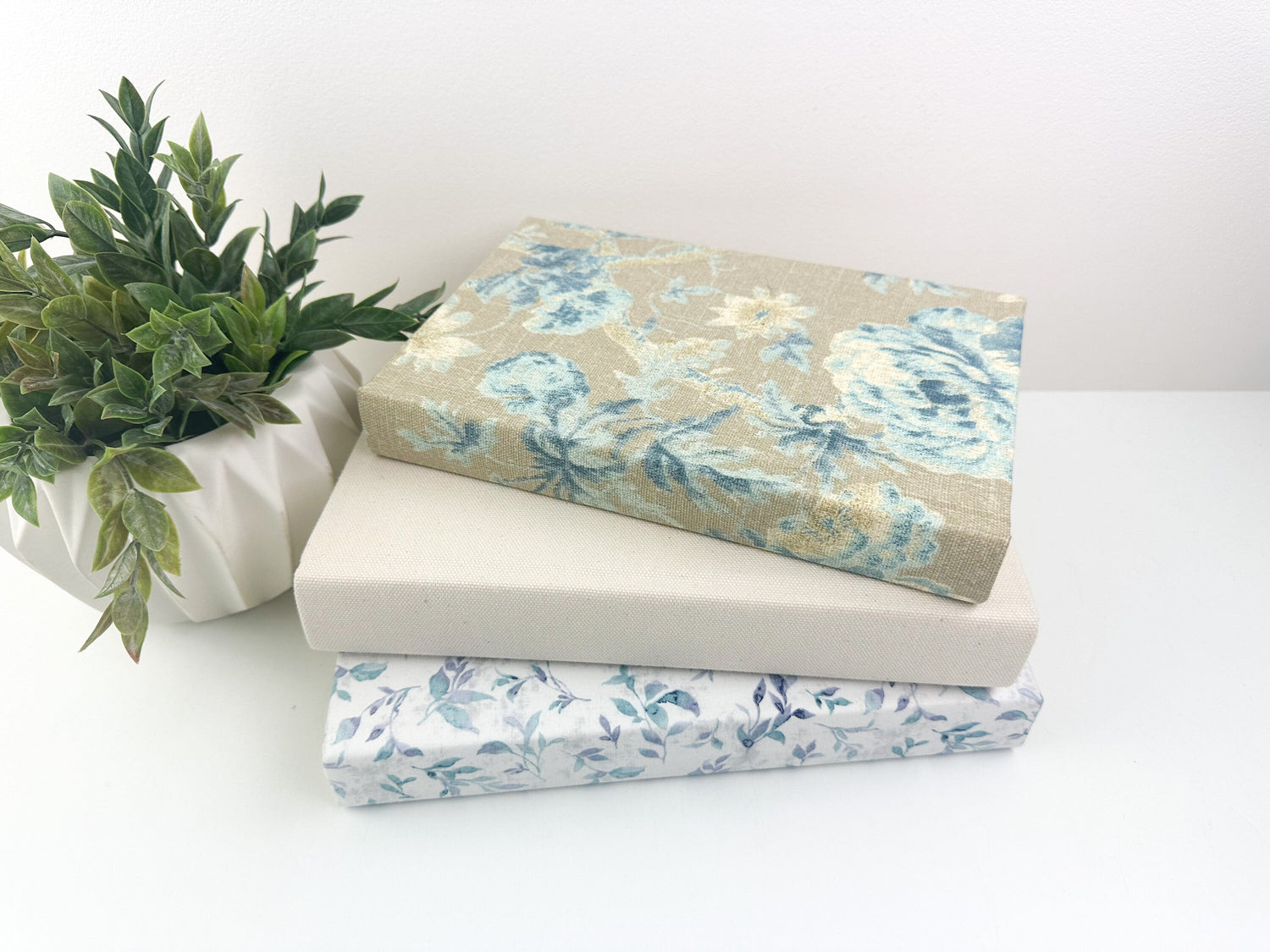 Fabric Covered Books for Shelf Decor