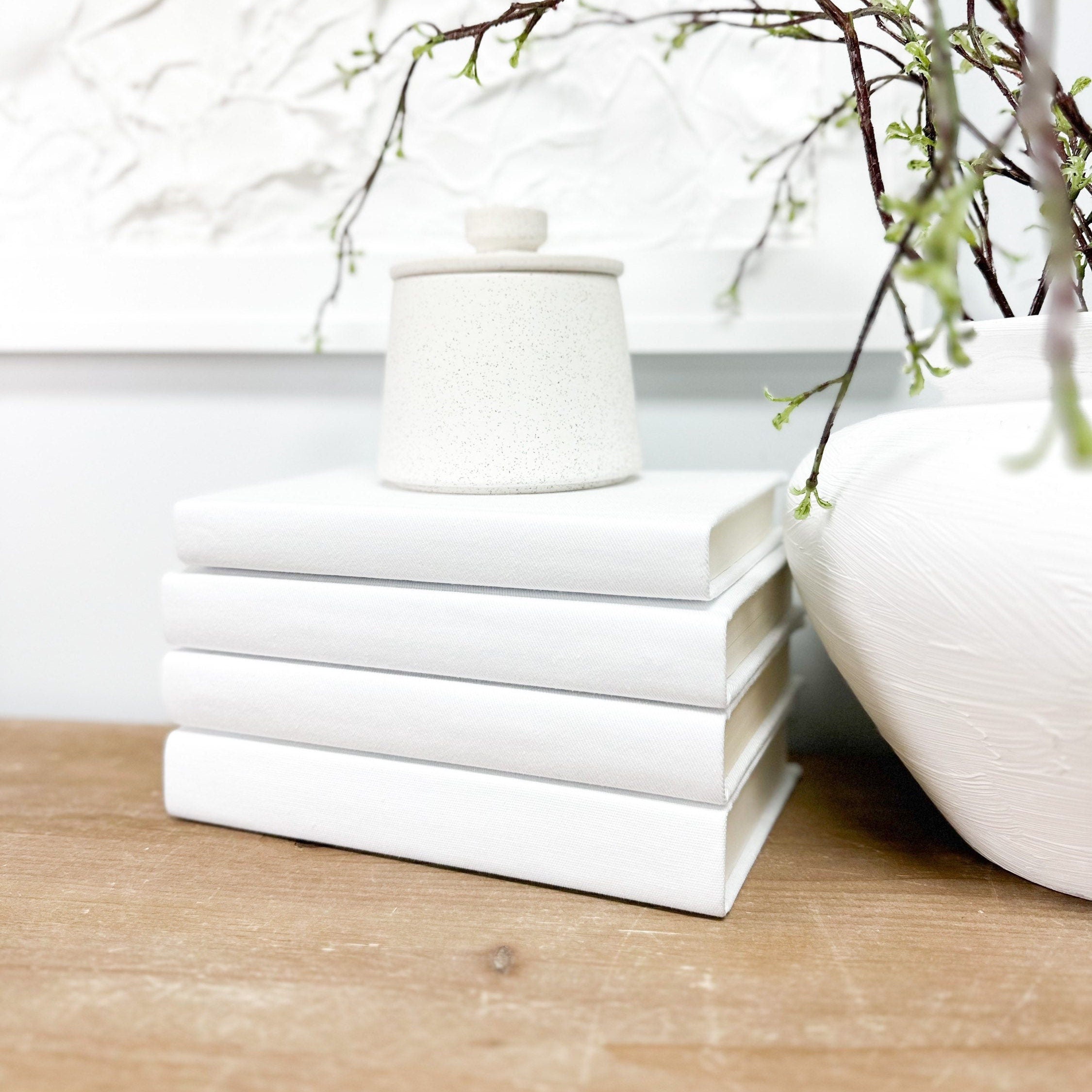 White Decorative Books Elements