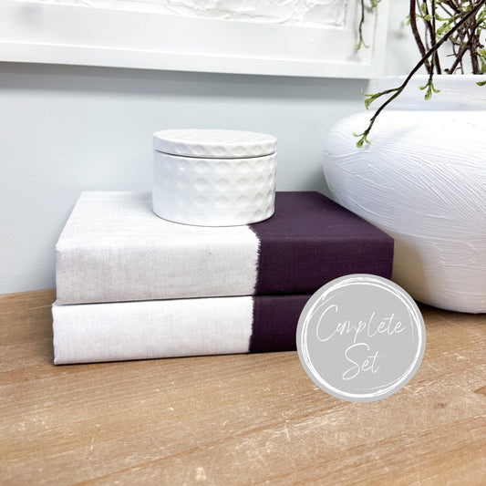 Purple Linen Covered Books