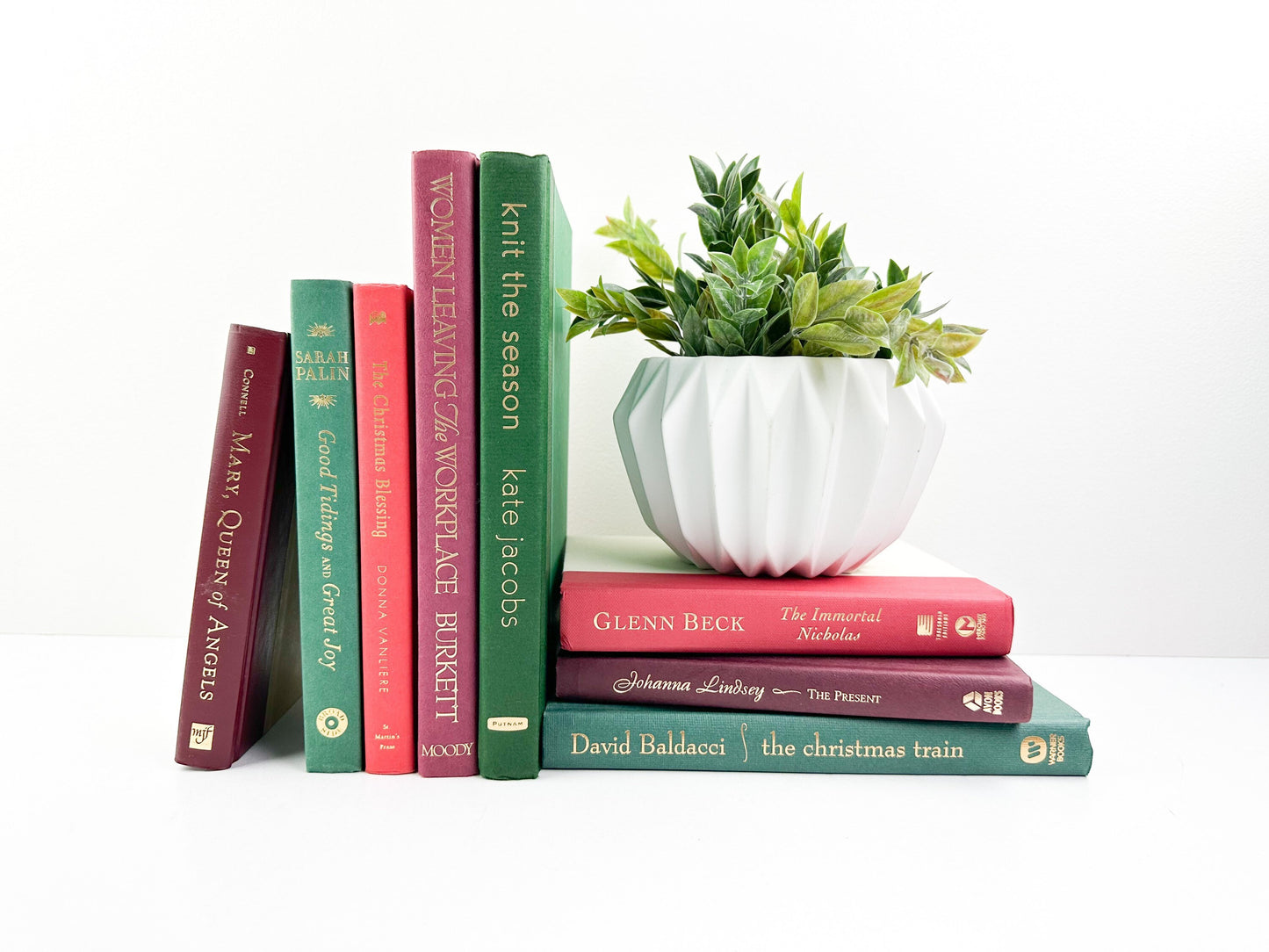 Red and Green Decorative Books