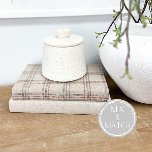 Fabric Covered Books for Home Decor