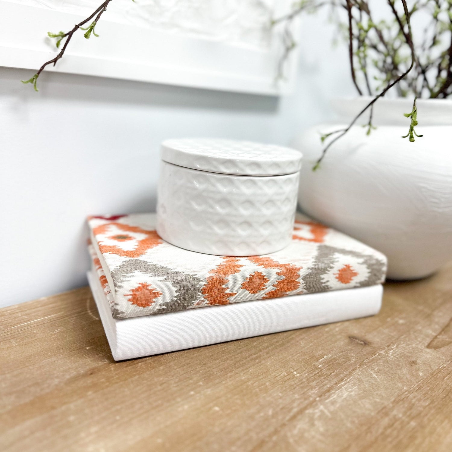 Fabric Covered Books for Home Decor