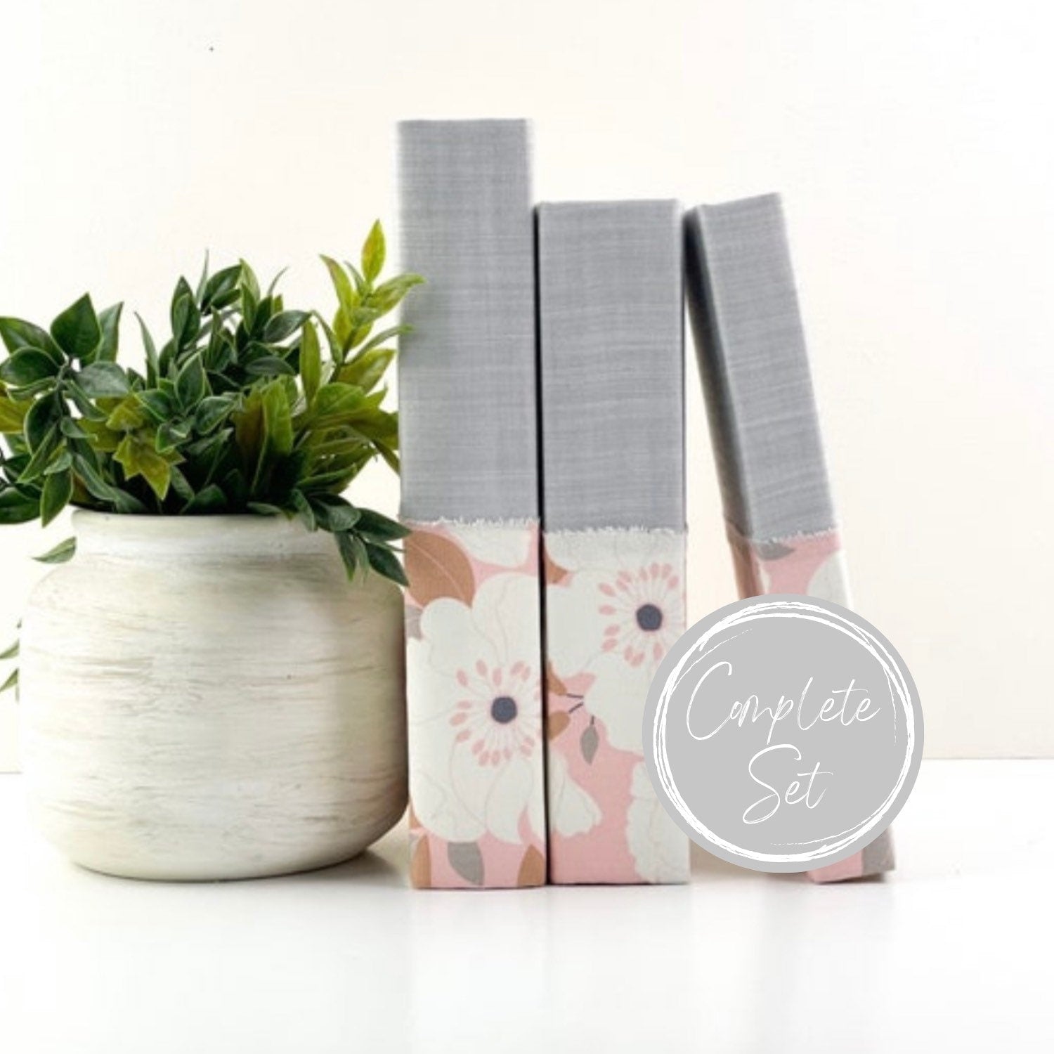 Pink and Gray Book Set