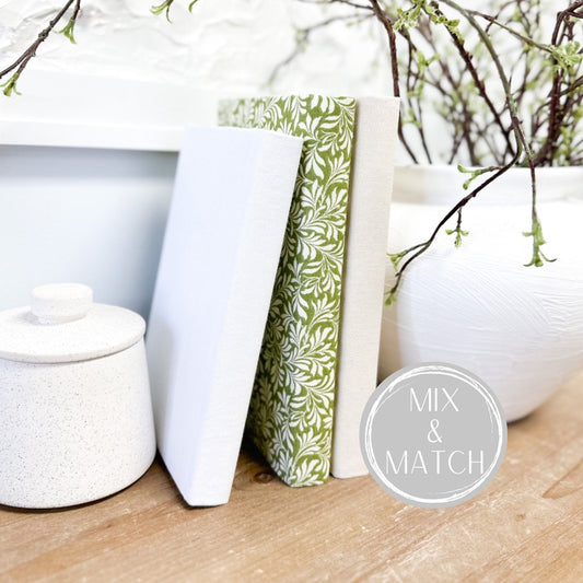 Green Fabric Covered Books