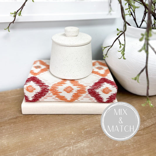 Fabric Covered Books for Home Decor