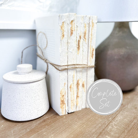 Decorative Books, Distressed Book Set, Farmhouse Home Decor