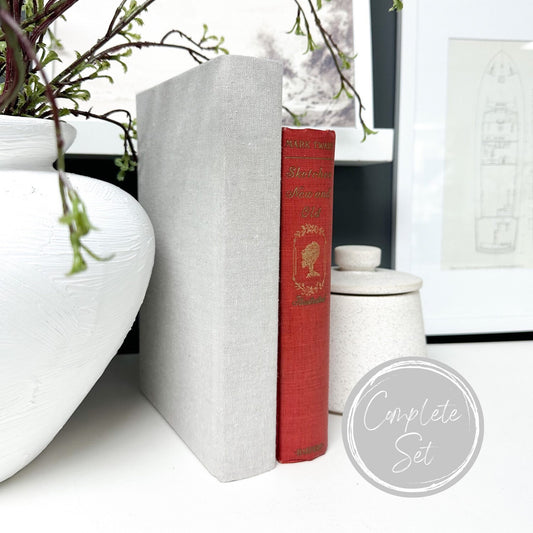 Books for Shelf Decor, Red Home Decor, Living Room Decor